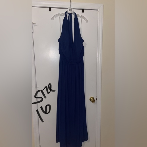 Dresses & Skirts - Navy Halter David’s Bridal dress. Size 16